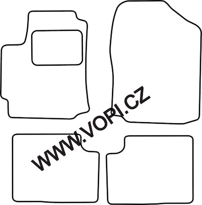 Autokoberce Daihatsu Sirion 2 2005 - 09/2007 Carfit (1018)